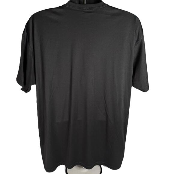 Batman Dripping Logo Shirt XL Black Yellow Raised Print DC Comics 2017 Polyester - Picture 3 of 12